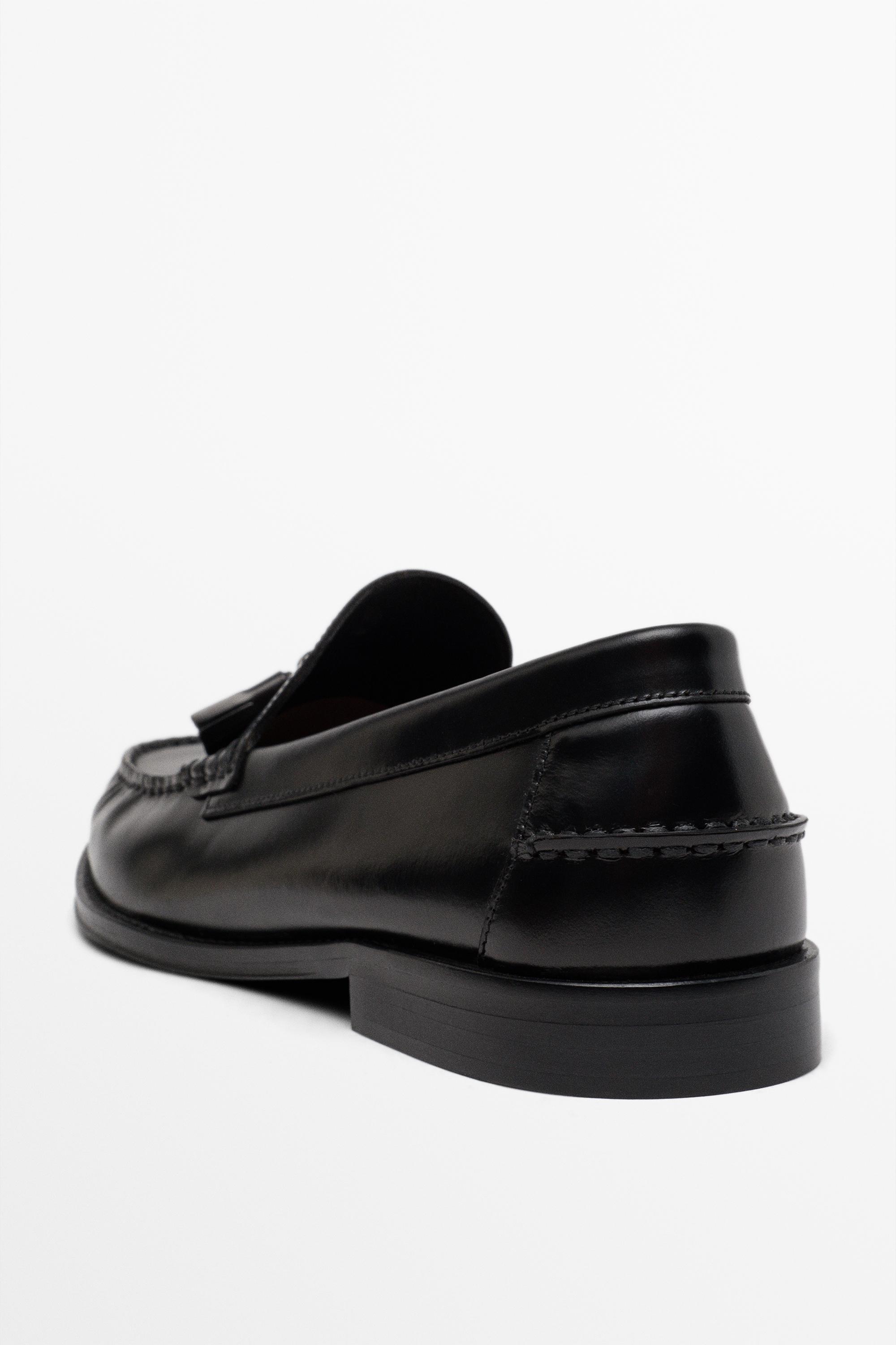Leather tassel loafer